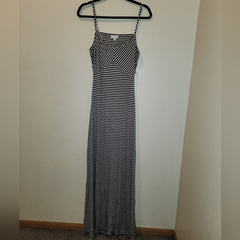 Black and White Striped Dress